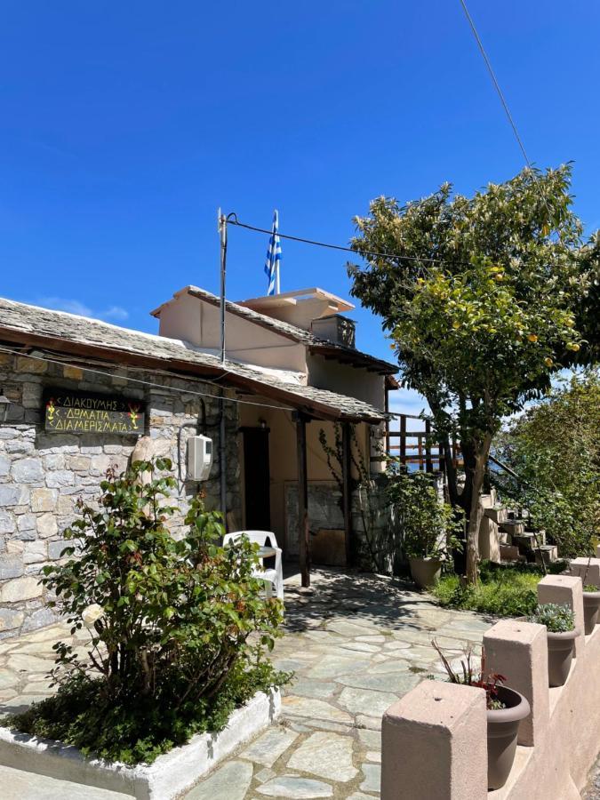 Double Studio Room In Mylopotamos With Beautifull View ツァガラダ エクステリア 写真